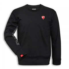 Ducati Logo Round-neck 長袖衣 -黑